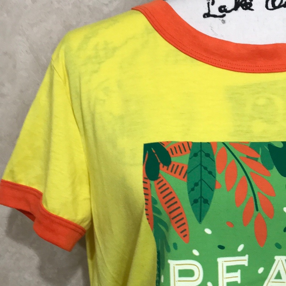 yellow and orange ringer tee | Lularoe Liv
